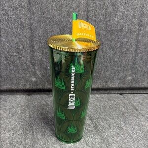 Starbucks Emerald Tumbler with Golden Lid